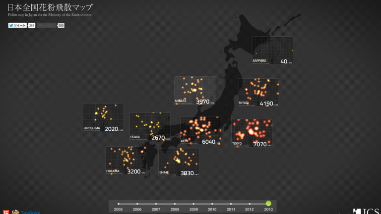 日本全国花粉飛散マップ image1